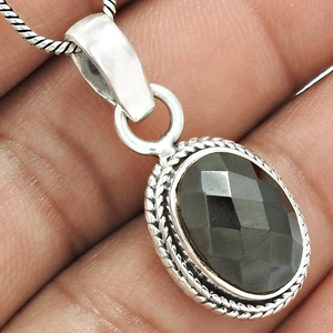 Moda mujer joyería pistola Metal piedra preciosa hermosa venta al por mayor colgante collar 925 plata esterlina regalo mayorista fabricante - Product Image 1