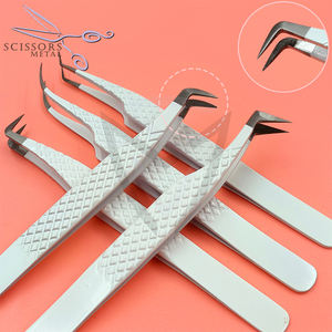 Pince à épiler pour extension de cils Meilleure vente Pince à épiler solide Pince à cils durable Marque privée Logo en acier inoxydable - Product Image 5