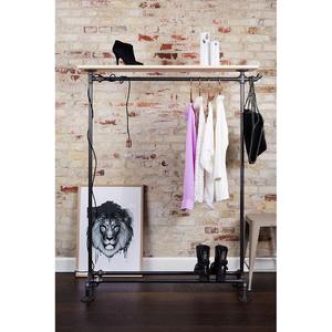 GQA68013 Porte-vêtements en tuyau de plomberie thermolaqué 120x40x160cm, type sur pied, organisateur de vêtements pour armoire et magasin - Product Image 2
