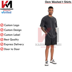 T-Shirts <b>for</b> <b>Men</b> Short Sleeve Vintage Washed Basic Loose Fit Tees Casual Wear Manufacturer Direct Factory Supplier T-Shirts - Product Image 5