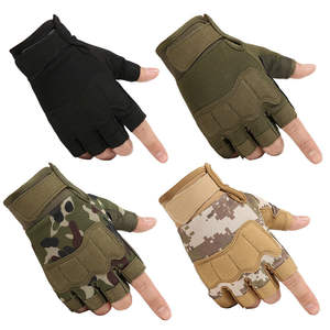 Guantes personalizados de medio dedo, empuñaduras de mano de cuero sintético ligero para deportes al aire libre, pesca táctica para ciclismo y gimnasio - Product Image 2
