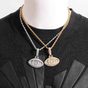Unique Designer Hommes Moissanite Diamant Fine Bling Bijoux 925 Sterling Silver HipHop Style Oeil Pendentif Fantaisie Oeil Charme Pendentif - Product Image 5