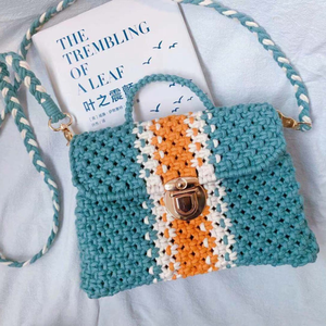 Macrame Women's Fashionable <b>Bag</b> for Girls Woman, <b>Mini</b> Vintage <b>Crossbody</b> <b>Bag</b>, Trendy <b>Bags</b> for Girls OEM Made in Vietnam - Product Image 1