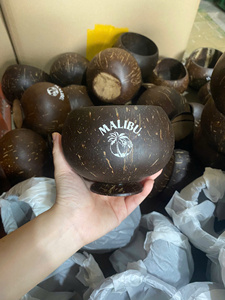 Gobelet à boire réutilisable en coquille de noix de coco naturelle, écologique, fait main, style campagnard, résistant à la chaleur, portable, compatible lave-vaisselle, idéal pour offrir - Product Image 4