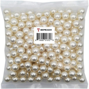 BEPR32IV - Perles en plastique imitation nacre non percées, couleur ivoire moyen - 1/2, 14 mm - Product Image 1