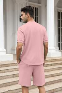Trajes de chándal atléticos de 2 piezas a la moda para hombre, trajes informales de manga corta y larga, talla XL, diseño estampado transpirable - Product Image 4