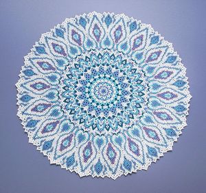 <b>Beaded</b> embroidery <b>placemat</b> Glass <b>beaded</b> <b>placemat</b> bead <b>placemat</b> - Product Image 5