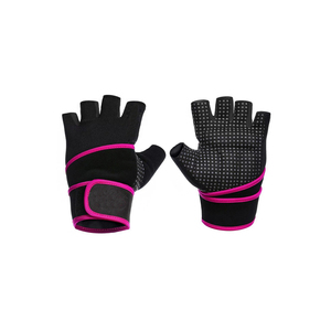 Cómodos guantes de levantamiento de pesas Acolchados transpirables, muñequeras ajustables con agarre de Palma reforzado para gimnasio fitness - Product Image 5