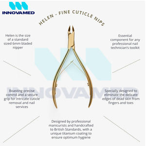 Buena Venta de uso personalizado para el cuidado personal Acero inoxidable de alta calidad Mejor proveedor Pinzas para cutículas duraderas Acabado dorado - Product Image 2