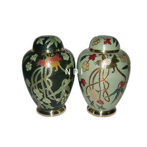 Cobre Antiguo Acabado brillante Urnas de cremación redondeadas Cenizas funerarias Urnas de cremación de latón Urna de recuerdo funerario - Product Image 6