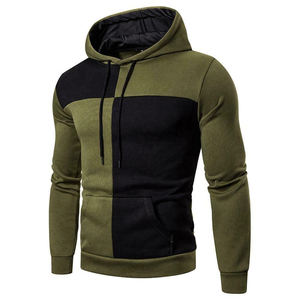 Sweat à capuche personnalisé pour hommes 100% coton Sweat à capuche pour hommes Pull à capuche pour hommes Color Block Casual Sports Pullover Plus Size Hoodie - Product Image 6
