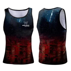 Sublimation Tank top Sublimation Design Men's Tank Top For Workout Latest Design Awesome Creative Men Sublimation Tank top