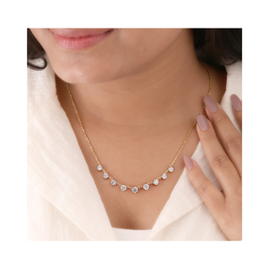Luxury Diamond <b>Necklace</b> with Brilliant Cut Stones Perfect Accessory For Women on Special Occasions - Product Image 6