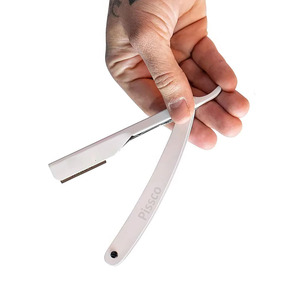 Navaja de Afeitar Plegable para Barba, Herramienta de Barbería, Depilación Masculina, Maquinillas de Afeitar de Acero Inoxidable, Navaja de Seguridad de Filo Recto - Product Image 5