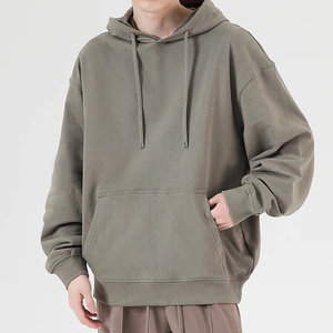 Sweat à capuche pour homme doublé en polaire avec poche kangourou en coton Streetwear chaud décontracté pour l'hiver - Product Image 2