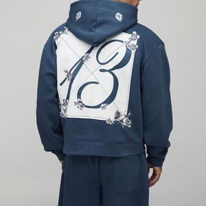 Ensemble survêtement et sweat-shirt en molleton français personnalisé 2024, 100% coton, streetwear d'hiver, uni, léger, ensemble de jogging sportif - Product Image 6