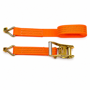 Sangle d'arrimage à cliquet en polyester haute ténacité de 1,5 pouce avec crochets plats, 20 pieds, 1500 kg, service OEM, directement de l'usine - Product Image 1