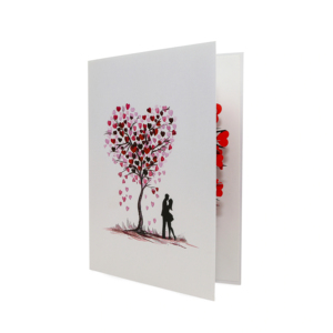 Hot Design 3D Pop-Up Coeur Arbre Offset Imprimé Amour Style Carte De Voeux Artisanat par Vietnam Factory pour la Saint Valentin - Product Image 1