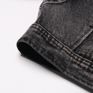 Chaquetas cortas personalizadas para mujer, vaqueros de manga larga, vaqueros, cortavientos, técnicas de lavado con botones, tops vaqueros para mujer - Product Image 4