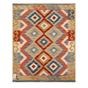 Alfombra Kilim de Maimana, Afganistán, 107 x 85 cm, Alfombras y Conjuntos Tradicionales Afganos - Product Image 1
