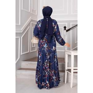 Robe Hijab en Viscose avec Robe Bleu Marine - Product Image 2