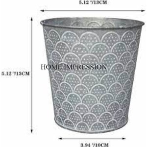 Lot de 3 jardinières à fleurs d'intérieur en étain galvanisé Top vente différentes tailles jardinières et pots décoratifs pour la maison et le jardin - Product Image 3