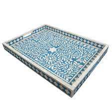 Royal decore Mart ถาดลายดอกไม้ MDF ฝังกระดูกสำหรับบ้านโรงแรมร้านอาหารเครื่องครัวอินเดีย - Product Image 5