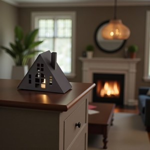 Porte-bougie en fer pour maison hantée Lanterne à bougie en métal noir moderne Parfait pour la décoration d'Halloween effrayante et une ambiance cosy - Product Image 3