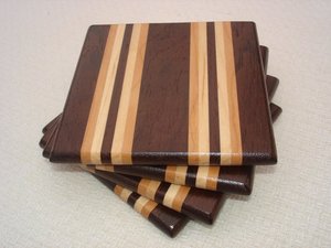 Sous-verres en bois de noyer de Style classique support de sous-verres de tasse en bois de 6 pièces pour Bar cuisine maison appartement fait à la main inde - Product Image 5