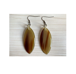 Water Buffalo Horn <b>Earring</b> with Brass Design Jewelry/ Bulk Horn Fashion <b>Earring</b> for Customized Size <b>Cheap</b> Price - Product Image 3