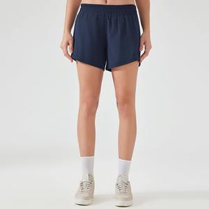 Nouveaux shorts de sport décontractés pour femmes 2026, taille élastique, longueur trois quarts, séchage rapide, poche zippée, shorts de course d'été pour la salle de sport - Product Image 1