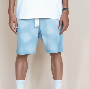 Alta calidad 100% algodón hombres Casual Sun Faded Shorts Diseño Popular Venta caliente patrón sólido SUN Shorts - Product Image 3