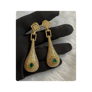 ต่างหูเม็ดเดี่ยวน่ารักสำหรับงานแต่งงานงานหมั้นสุดหรูปรับแต่งได้สีทอง18K ประดับเพชรธรรมชาติชุบทองทันสมัย - Product Image 6