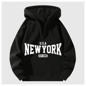 Conjunto de sudadera con capucha personalizada de fabricante de fábrica sudaderas con capucha de media cremallera con serigrafía para unisex - Product Image 4