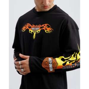 เสื้อยืดแขน H-D ผ้าฝ้ายออร์แกนิก180กรัมเสื้อเจอร์ซีย์อัดแข็ง100% - Product Image 5