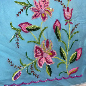 Tissu de luxe à sequins et perles pour femmes, style mode, largeur personnalisée, robe et robe de mariée, vêtements de soirée avec décoration en dentelle brodée - Product Image 1