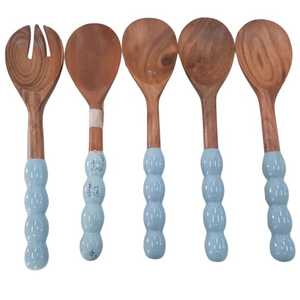 Juego de cucharas para servir ensalada de resina única de alta calidad, utensilios de cocina de estilo moderno de 2 piezas para fiestas de boda, gran idea de regalo - Product Image 1