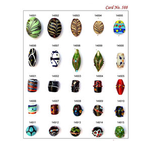 ลูกปัดแก้วตกแต่งแฟนซีโคมไฟคริสตัลมันวาวหรูหราสำหรับทำเครื่องประดับทำด้วยมือรายการแก้วที่สวยงาม - Product Image 1