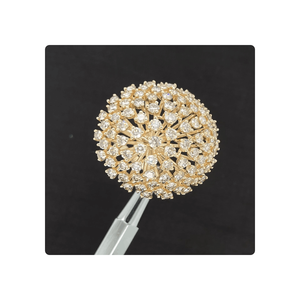 <b>Indian</b> Supplier Natural Diamond 14kt Gold Finger <b>Ring</b> Classic Style with 3.30ct Diamond for Women's Party Wear Jewellery - Product Image 4