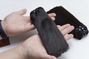 Havinahair มัดผมสีดำ6นิ้วสำหรับผู้หญิงผิวดำแพ็คแบบกำหนดเองคุณภาพสูงไม่พันกัน - Product Image 6