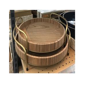 Bandeja de Servicio de Madera de Diseño Más Reciente con Forma Redonda, Bandeja de Comida para Restaurante, Hotel y Hogar a Precios Razonables - Product Image 4