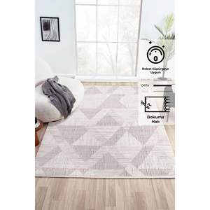 Konfor Tavira 1972 alfombra rectangular tejida acrílica moderna hecha a máquina flecos rectos juego de alfombras de pelo medio - Product Image 3