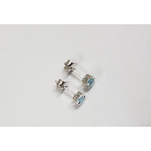 Pendientes de Plata de Ley 925 con Gemas Shah para Mujer, Topacio Azul Cielo Natural, Estilo Moderno y Lindo para Compromiso y Boda - Product Image 6