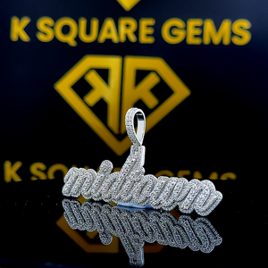 Número personalizado Hip Hop colgante, personaliza tu letra, colgante de número Hip Hop para hombres, colgante de moissanita, joyería Ice Out Hip Hop - Product Image 4