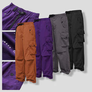 กางเกงคาร์โก้ผู้ชายกางเกงขากว้างกางเกงสตรีทเอวยางยืดออกแบบโลโก้ได้ตามต้องการ - Product Image 4