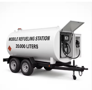 Station de ravitaillement mobile 20000L, réservoir portable de diesel et d'essence, conteneur distributeur de carburant monté sur châssis, fabriqué en Chine - Product Image 1