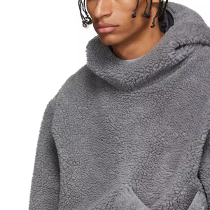 Mens <b>Sherpa</b> <b>Hoodies</b> Warm Fleece Jacket Soft Comfortable Casual Wear Thick Winter Coat Cheap Wholesale Clothing For Sale Online - Product Image 4