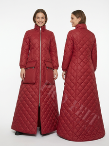 Manteau d'hiver matelassé extra long de qualité supérieure, élégant et tendance, robe d'hiver chaude pour femmes, manteaux maxi matelassés - Product Image 3