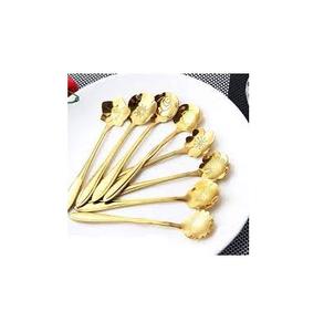 Fourchette cuillère en acier inoxydable fourchette épaissie poignée de cuillère poignée de conception de feuille et produit Offre Spéciale - Product Image 3