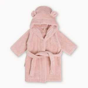 Premium Velour Cotton <b>Hooded</b> Bathrobe Long Sleeves Luxury Baby Towel Customizable Toddlers Kids Newborns Wholesale Bathroom Use - Product Image 4